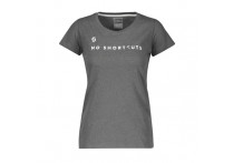Футболка жен. 10 No Shortcuts к/рук dark grey melange