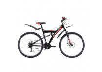 Велосипед Black One Flash FS 27.5 D чёрный/красный/белый 2019-2020