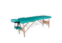 Массажный стол DFC NIRVANA, Optima, дерев. ножки, цвет зеленый (Green)