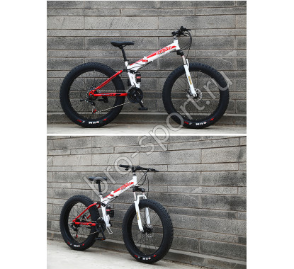 Велосипед BNQ MTB Белый с красным на спицах
