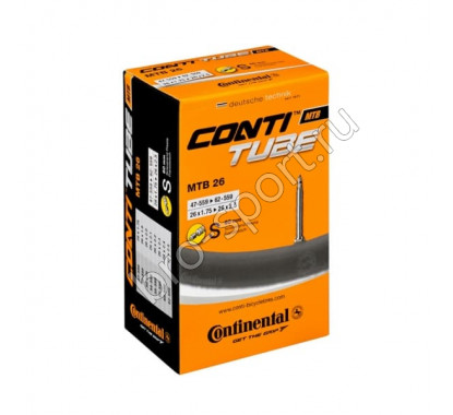 Камера 26x1.75-2.5' Continental MTB 26 вело нип. 60мм (200гр.) (01816710000)