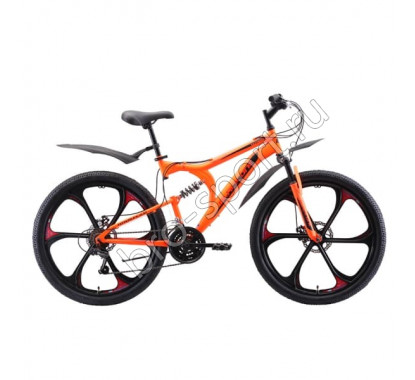 Велосипед Black One Totem FS 26 D FW неоновый оранжевый/красный/чёрный 2019-2020