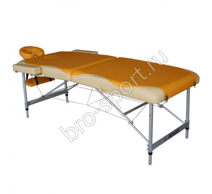 Массажный стол DFC NIRVANA, Elegant PREMIUM, 192х75х6 см, алюм. ножки, цвет оранж./беж. (orange/beig