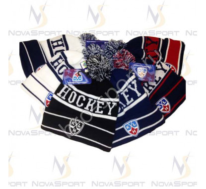 Шапка КХЛ Hockey с помпоном с вышивкой 