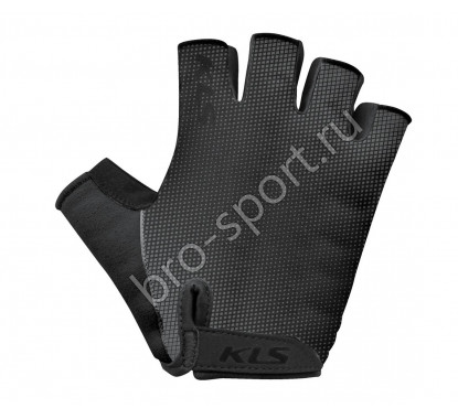 Перчатки KLS FACTOR BLACK S, лёгкие из лайкры, нескользящая ладонь с вставками из пены