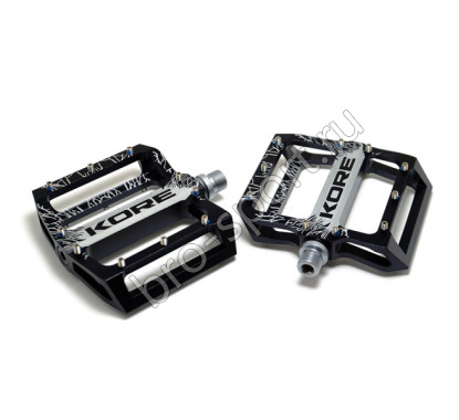 Педали вело KORE TORSION SX V2,экструд.ал.AL-6061-T6,ось Cr-Mo,фрез.,пр.подш.,40смен.шип 6мм,черн