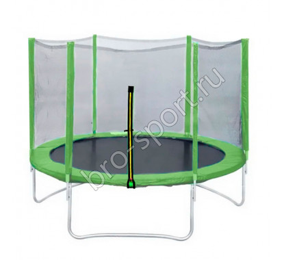 Батут DFC Trampoline Fitness 14ft наружн.сетка, св.зел. (427см)