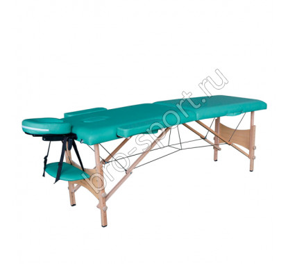 Массажный стол DFC NIRVANA, Optima, дерев. ножки, цвет зеленый (Green)