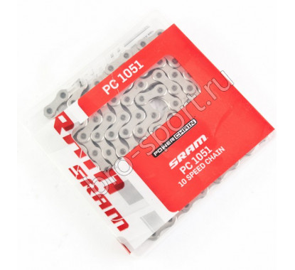 Велосипедная цепь  10v sram pc-1051 + powerlock 10sp.