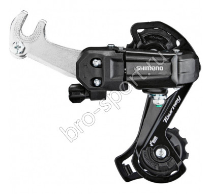 Переключатель задний Shimano Tourney TY200 SS 6/7ск крепление на ось черный уп ARDTY200SSLB