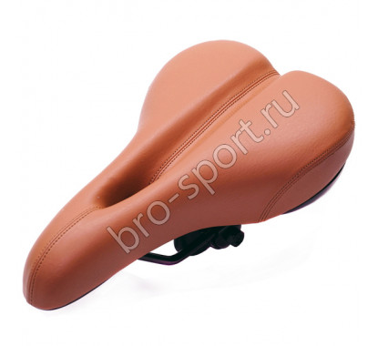 Седло вело DS-2416 MTB 270*180mm, 620гр,анатомическое,комфорт,эластомер,беж.коричневое