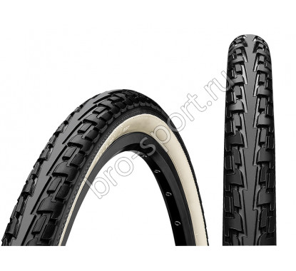 Велосипедная покрышка Continental RIDE Tour, 20 x 1.75, 47-406, чёр./бел., 180TPI, Extra Puncture Belt