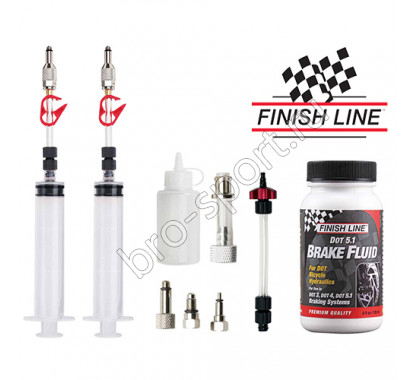 Комплект для заправки г/л WST034 с торм.жидкостью DOT Finish Line