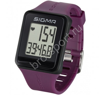 Часы спортивные SIGMA SPORT iD.GO: пульсометр, секундомер, часы. Цвет: фиолетовый