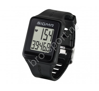 Часы спортивные SIGMA SPORT iD.GO: пульсометр, секундомер, часы. Цвет: черный